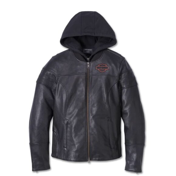 HD - Miss Enthusiast 2.0 Genuine Leather 3-in-1 Jacket (Size: M) - Picture 1 of 14